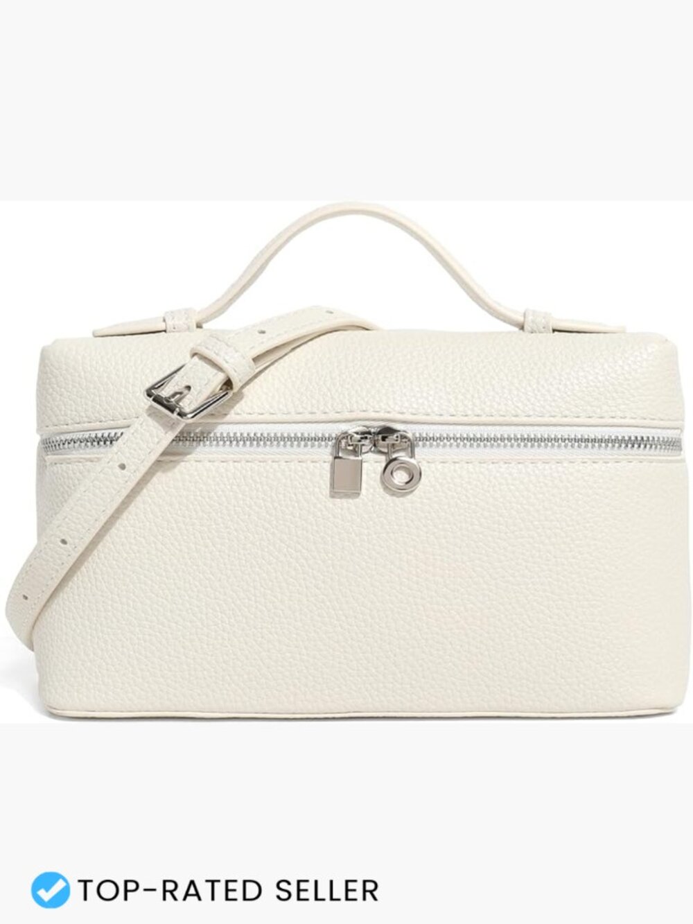 Top-Handle Pouch Crossbody Bag Faux Leather Mini Handbag Trendy Purse Shoulder